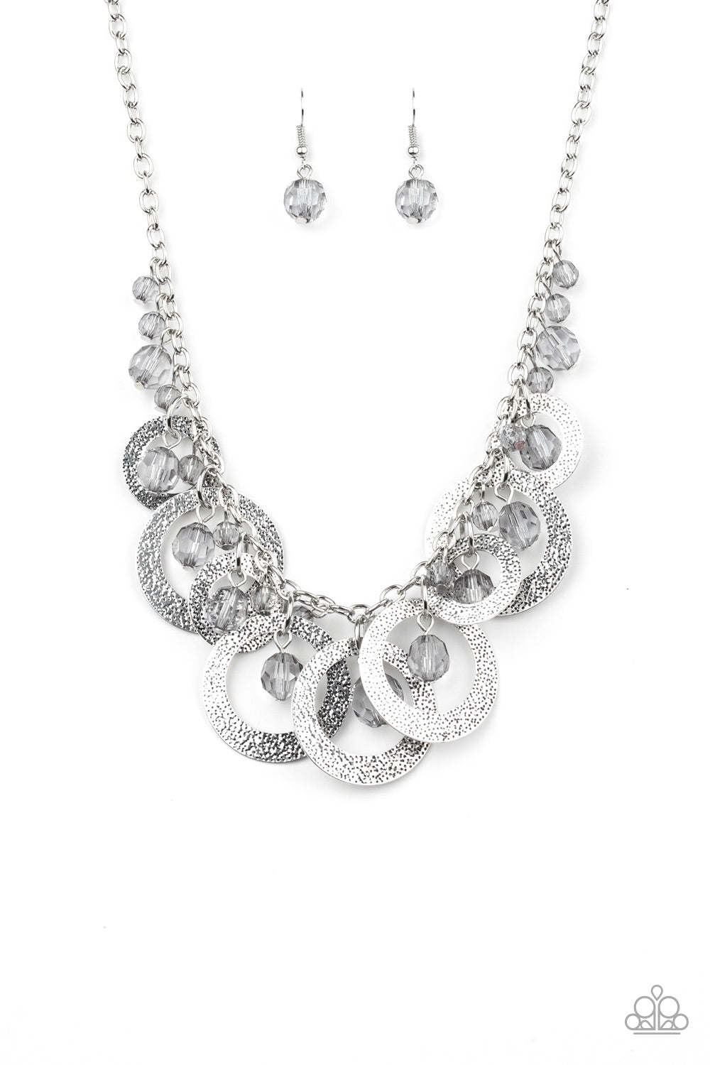 Paparazzi - Turn It Up - Silver Necklace  #1694