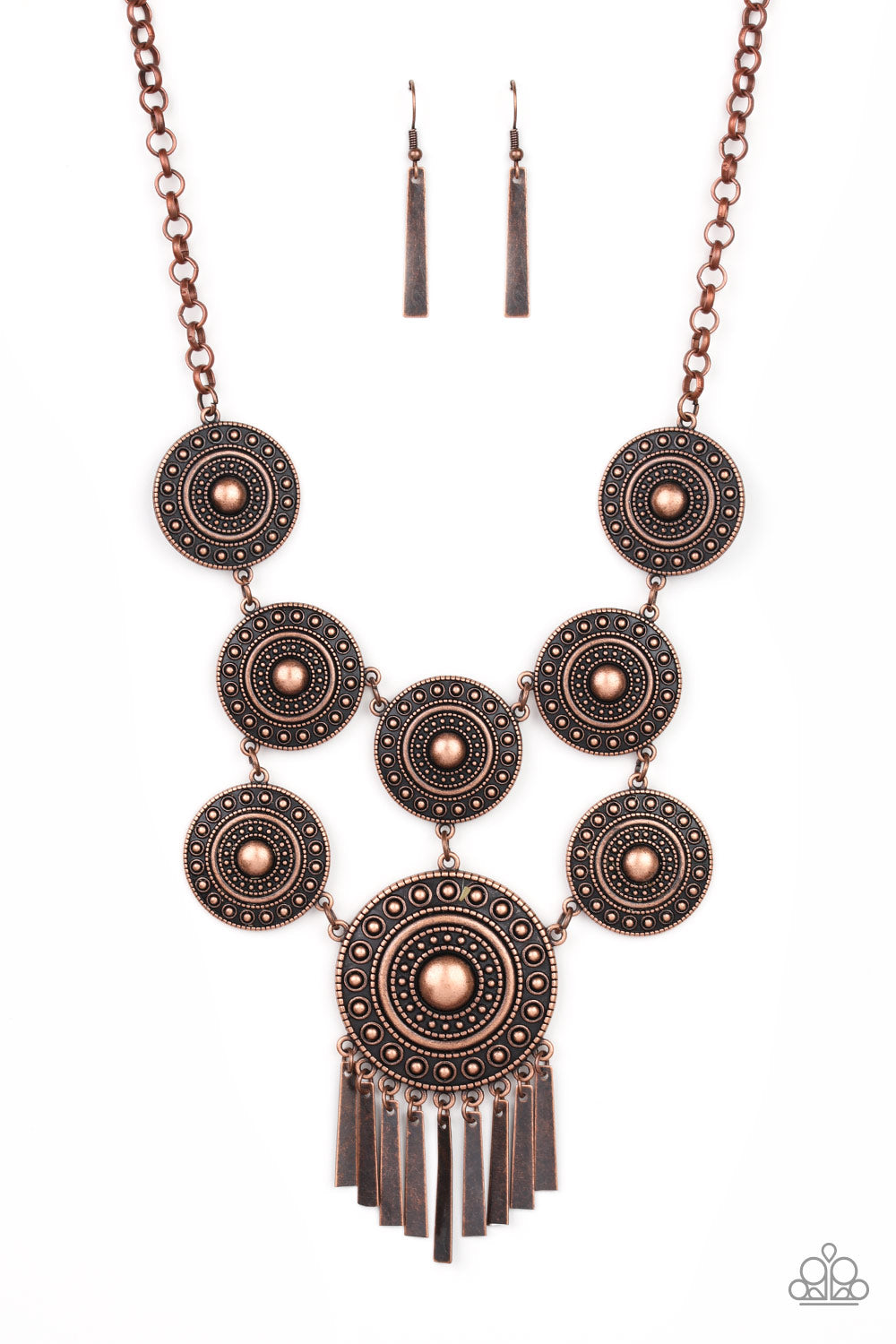 Paparazzi Accessories - Modern Medalist - Copper Necklace #0034