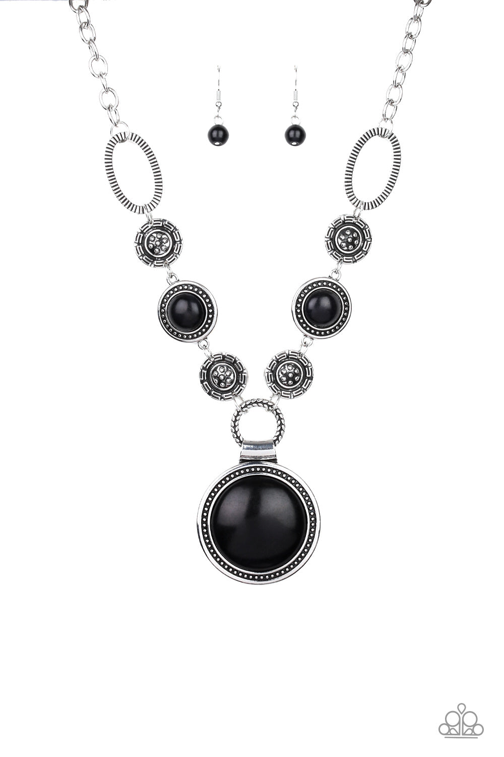 Paparazzi Accessories - Sedona Drama - Black Necklace  #0245