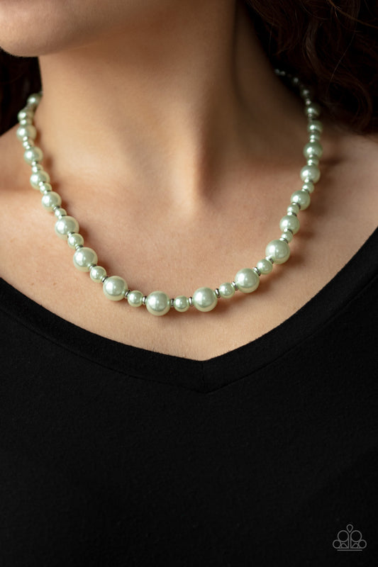 Paparazzi - Pearl Heirloom - Green Necklace