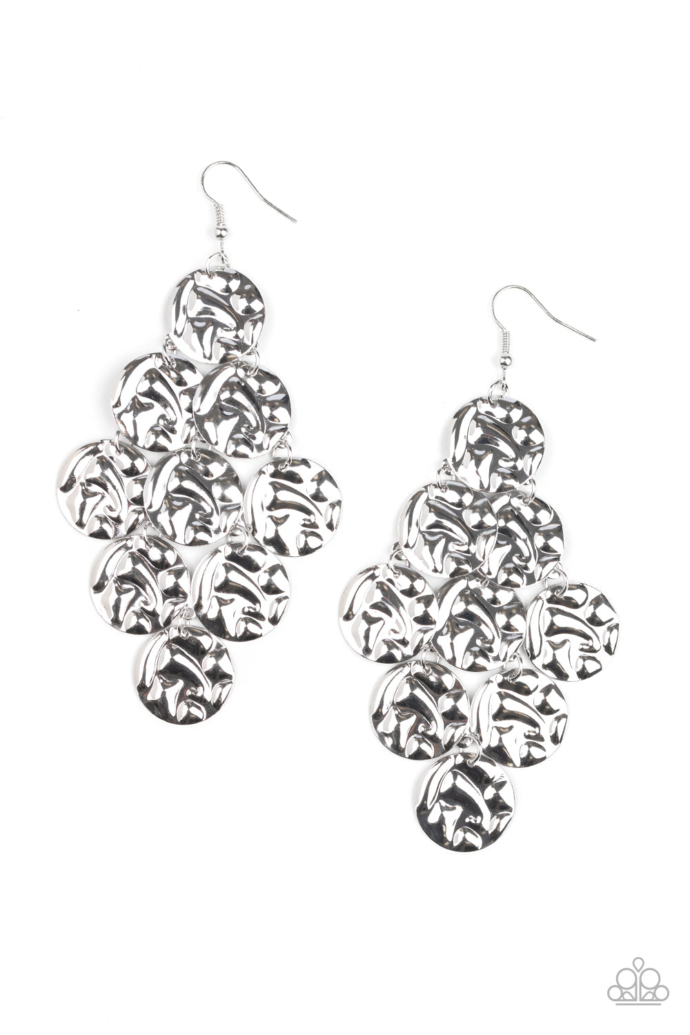 Paparazzi - Metro Trend - Silver Earrings O/D #019