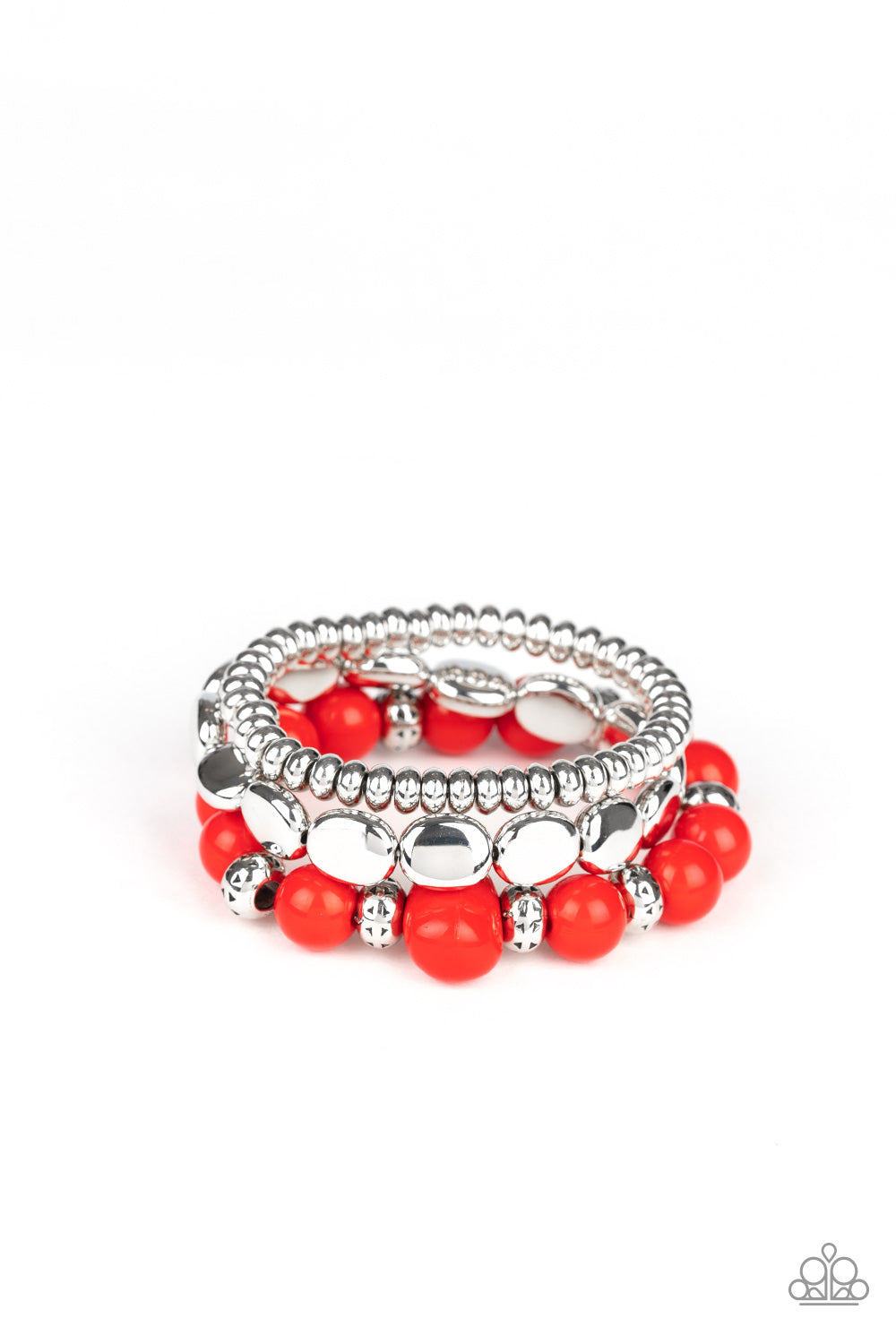 Paparazzi - Prismatic Pop - Red Bracelets #0537