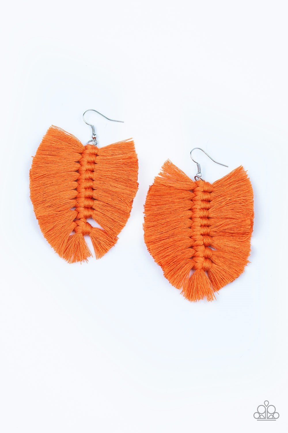 Paparazzi - Knotted Native - Orange Earrings #0766