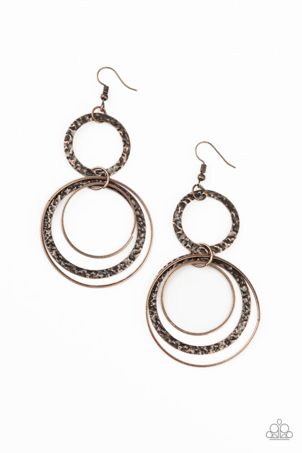 Paparazzi - Eclipsed Edge - Copper Earrings O/D #111