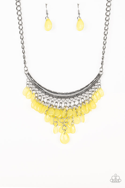 Paparazzi - Rio Rainfall - Yellow Necklaces  #0440