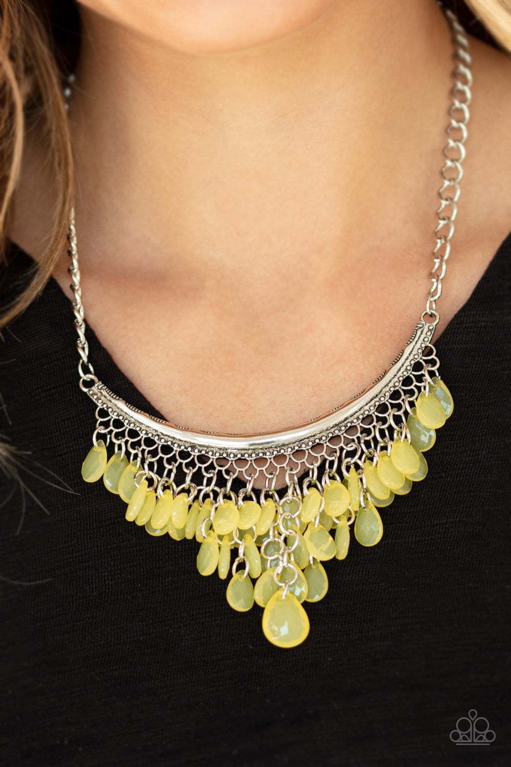 Paparazzi - Rio Rainfall - Yellow Necklaces  #0440