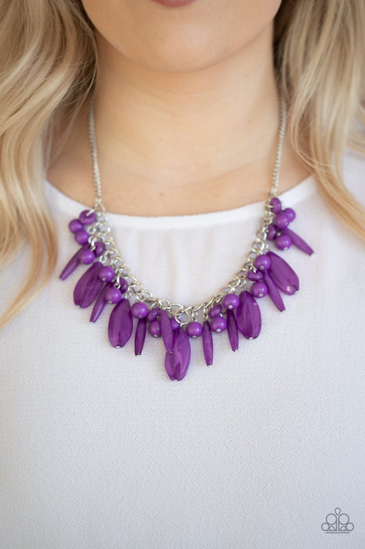 Paparazzi Accessories - Miami Martinis - Purple Necklace #0166