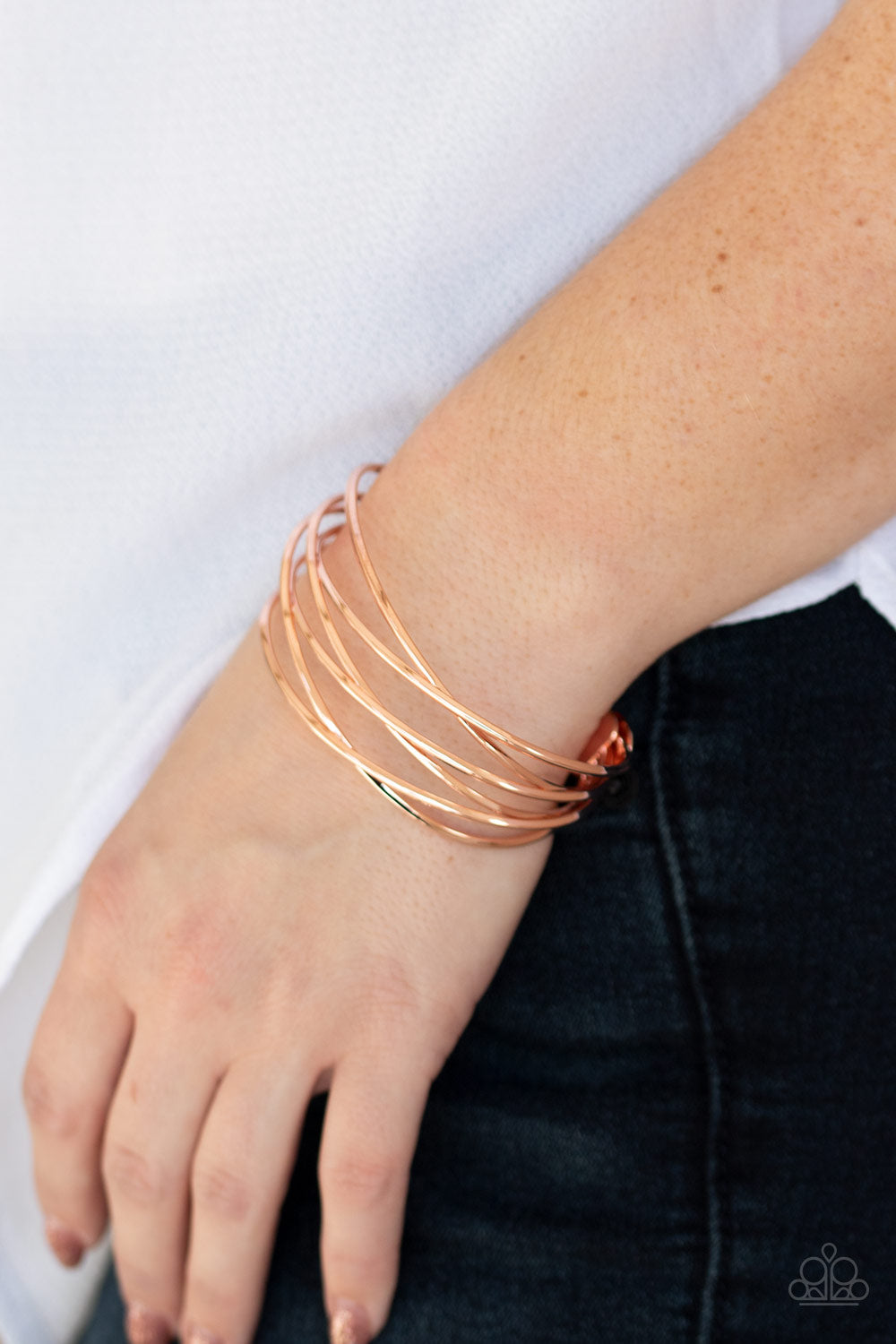 Paparazzi - Down To The Wire - Copper Bracelet #0962