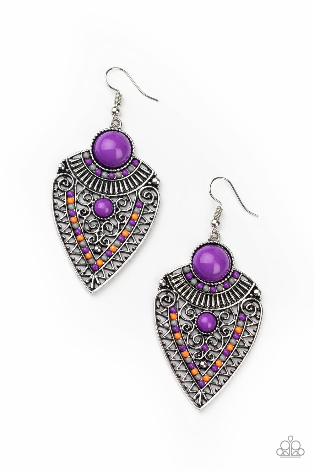 Paparazzi - Tribal Territory - Purple Earrings  O/D #078
