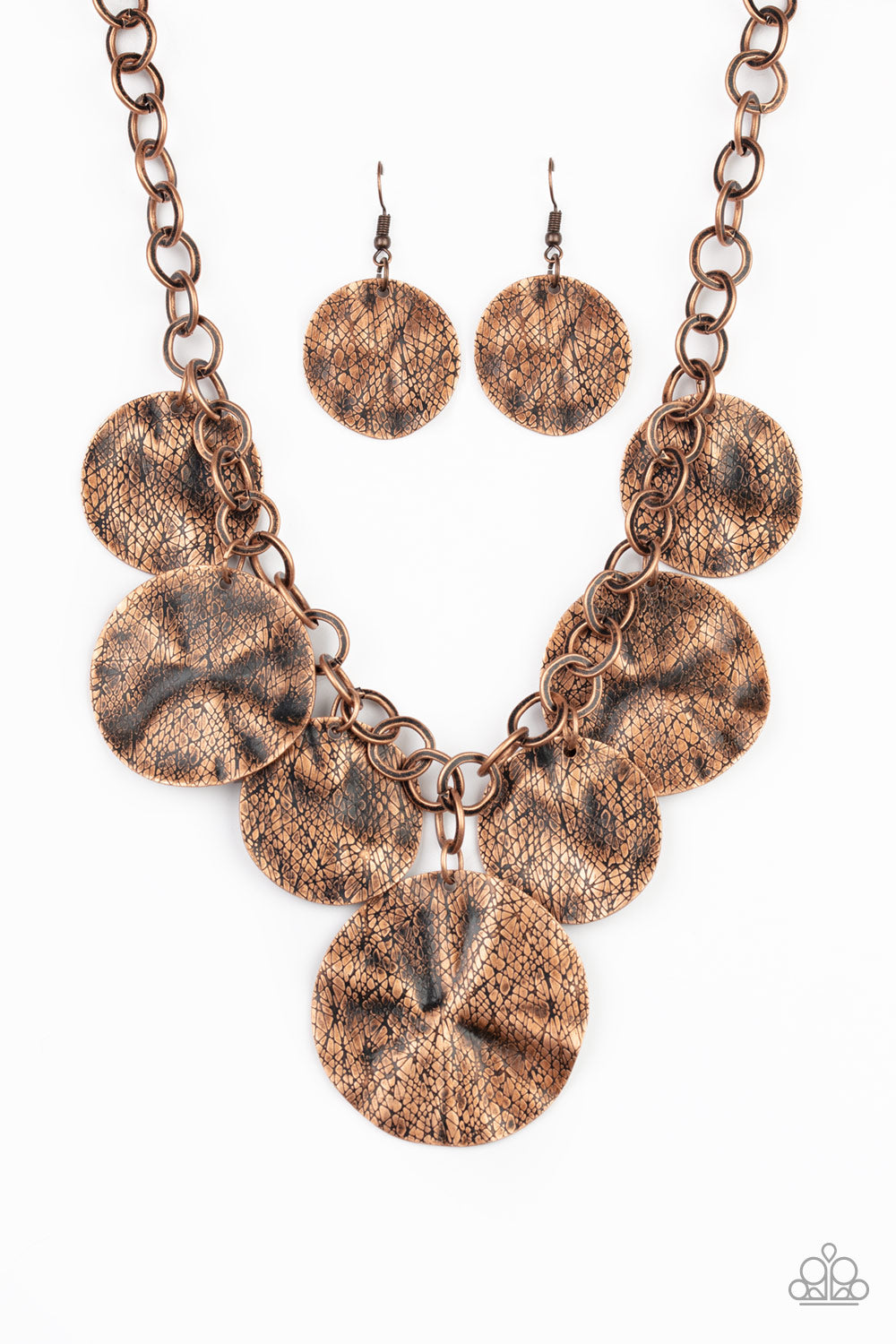 Paparazzi Accessories - Barely Scratched The Surface - Copper Necklace  #0124