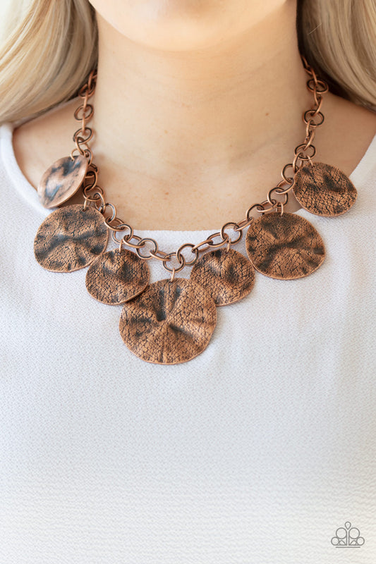 Paparazzi Accessories - Barely Scratched The Surface - Copper Necklace  #0124