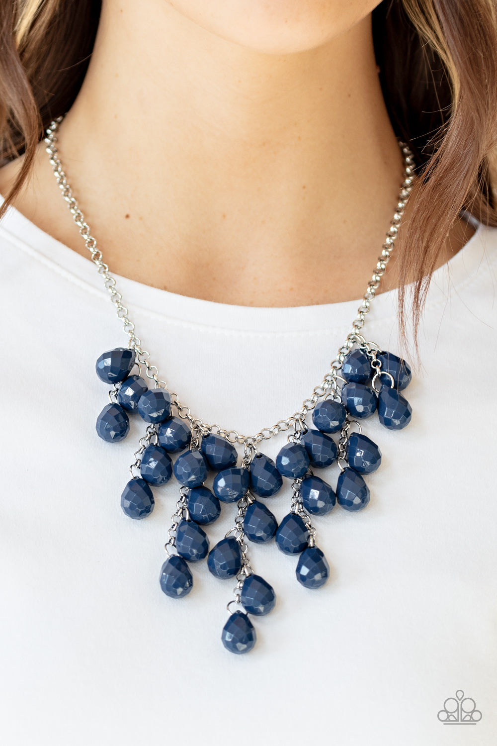 Paparazzi - Serenely Scattered - Blue Necklaces #0208