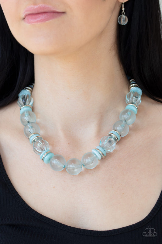 Paparazzi - Bubbly Beauty - Blue Necklaces