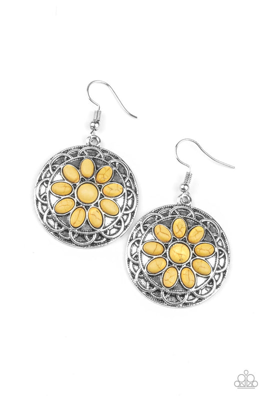 Paparazzi - Mesa Oasis - Yellow Earrings  O/D #002