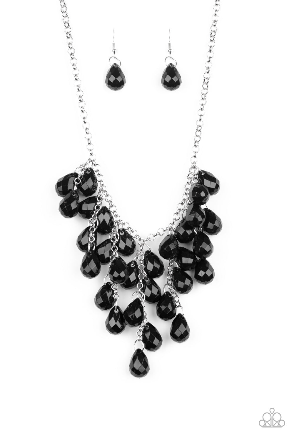 Paparazzi - Serenely Scattered - Black Necklaces #0206