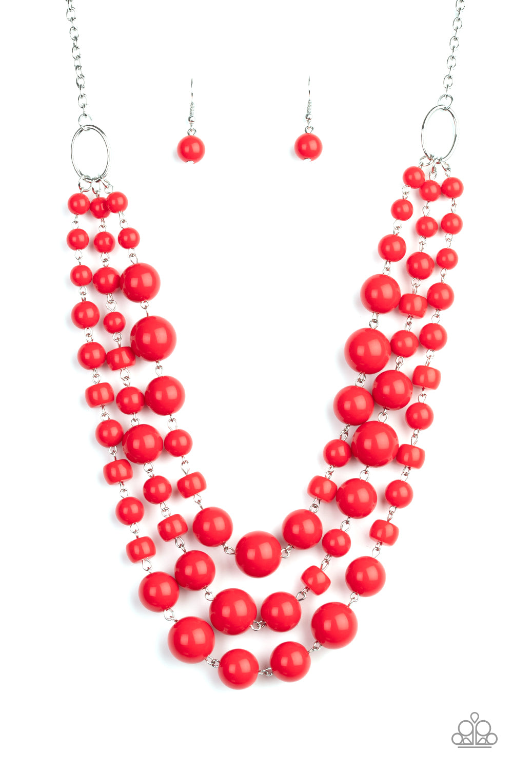 Paparazzi - Everyone Scatter! - Red Necklace  #0360