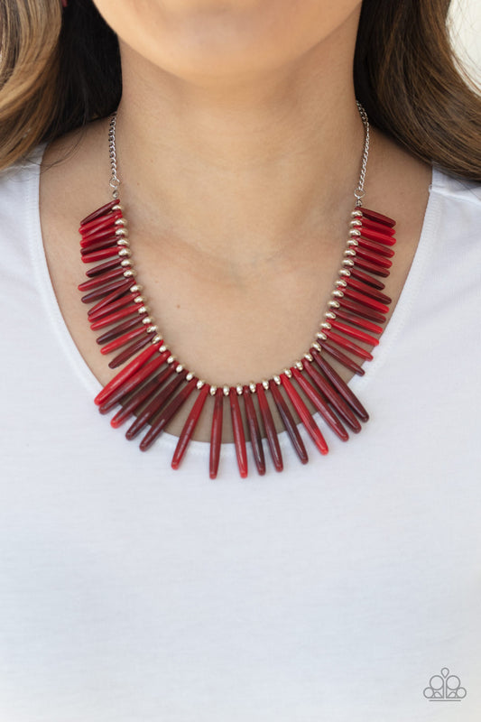 Paparazzi - Out of My Element - Red Necklace  O/D #A01 {red}