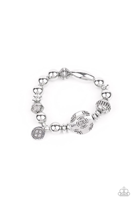 Paparazzi Accessories - Aesthetic Appeal - Silver Bracelet  #1021