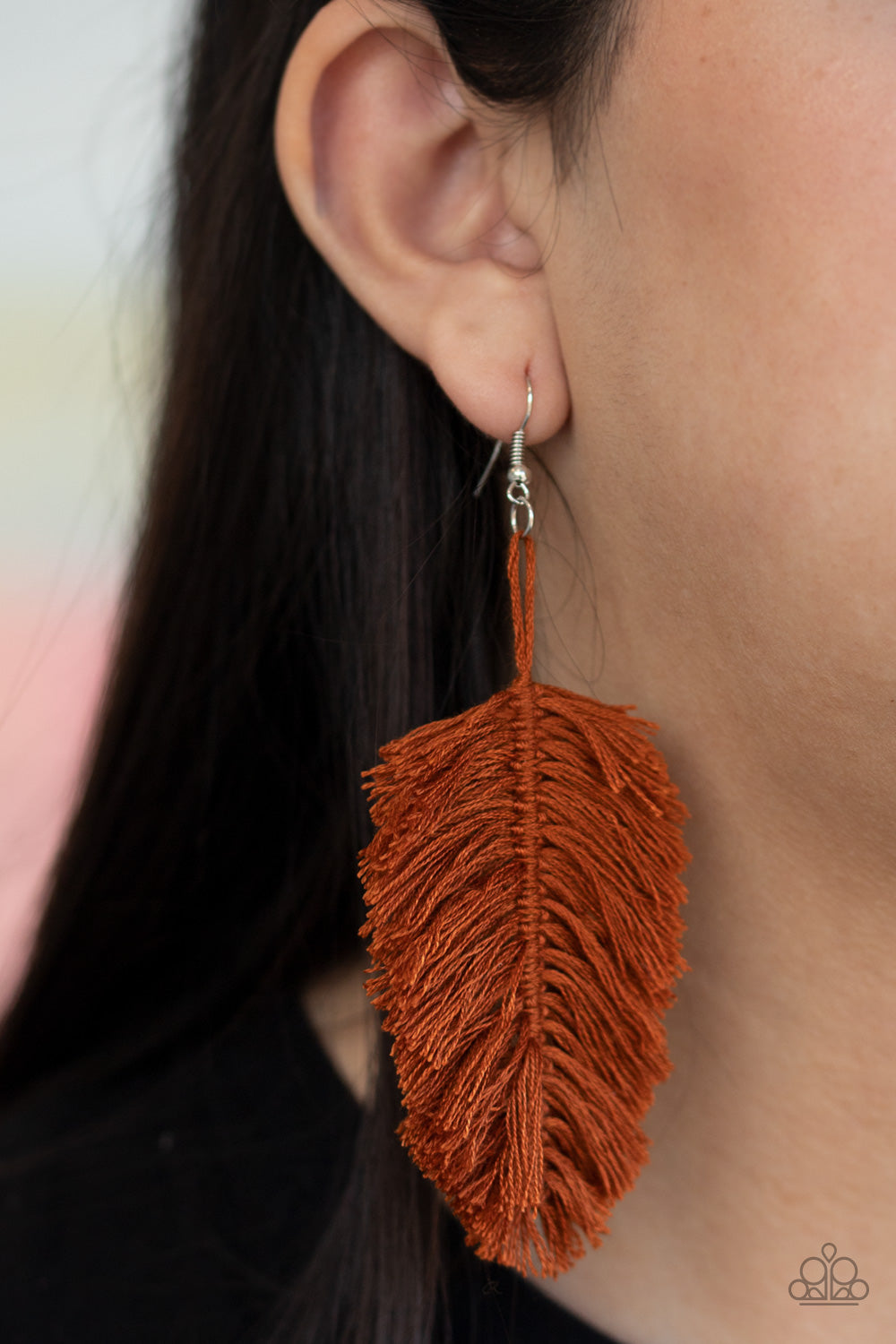 Paparazzi - Hanging by a Thread - Brown Earrings #0840