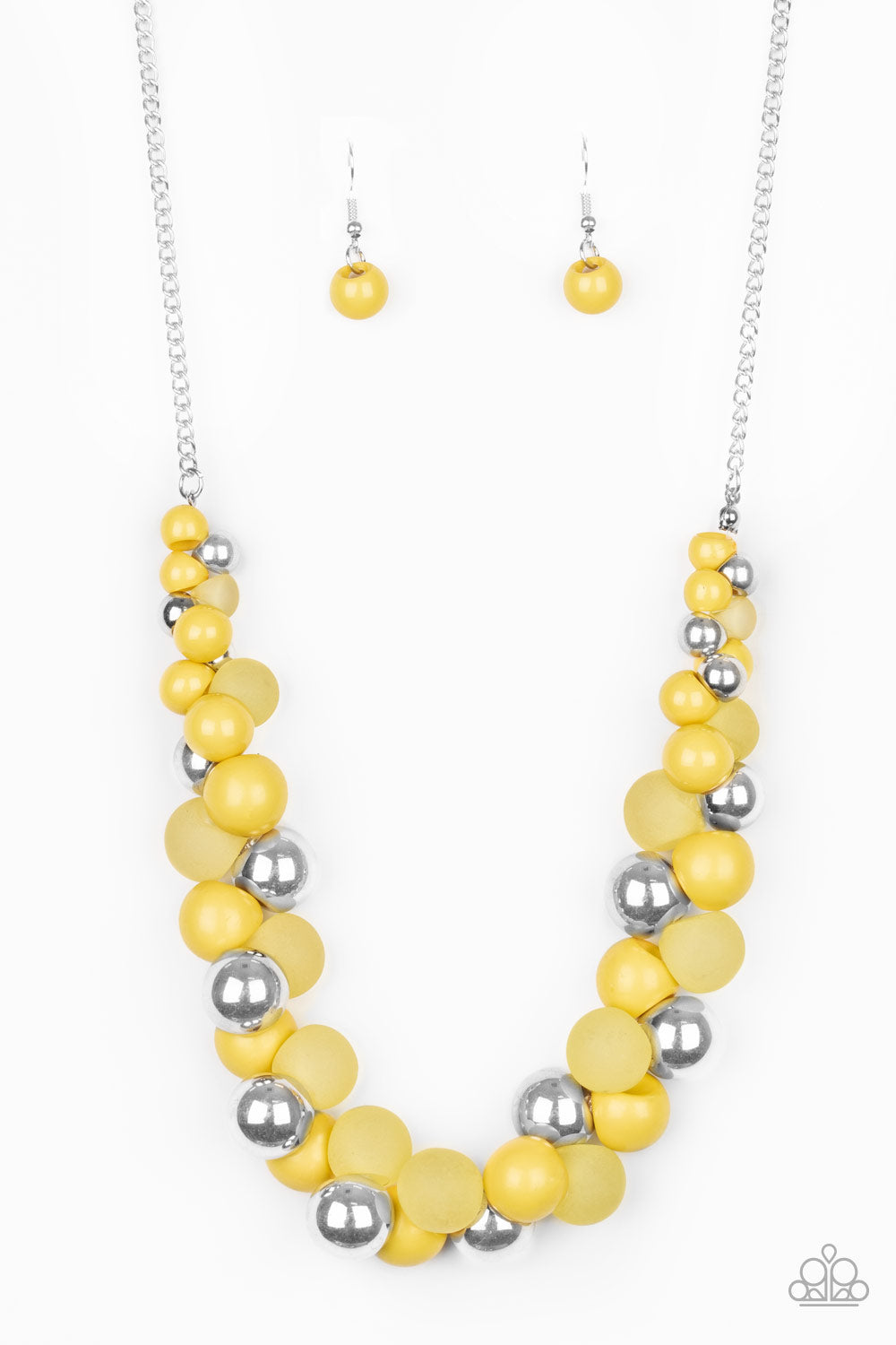 Paparazzi - Bubbly Brilliance - Yellow Necklaces  #1337