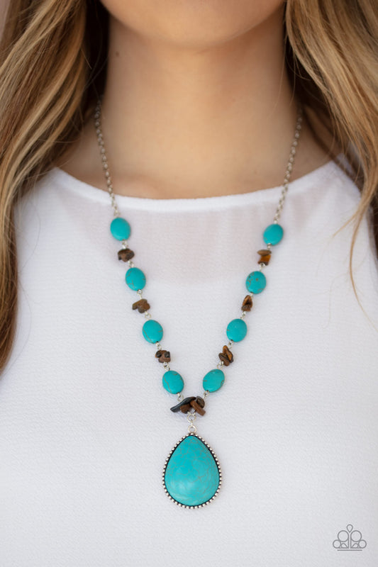 Paparazzi - Desert Diva - Blue Necklaces  #1585