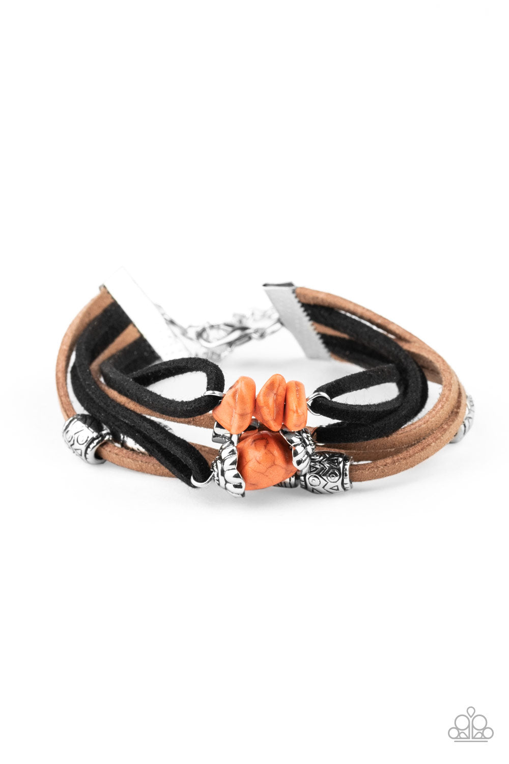 Paparazzi - Rocky Mountain Rebel - Orange Bracelets  #1128