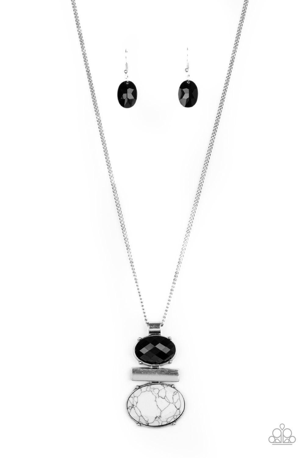 Paparazzi - Finding Balance - Black Necklace  #1509