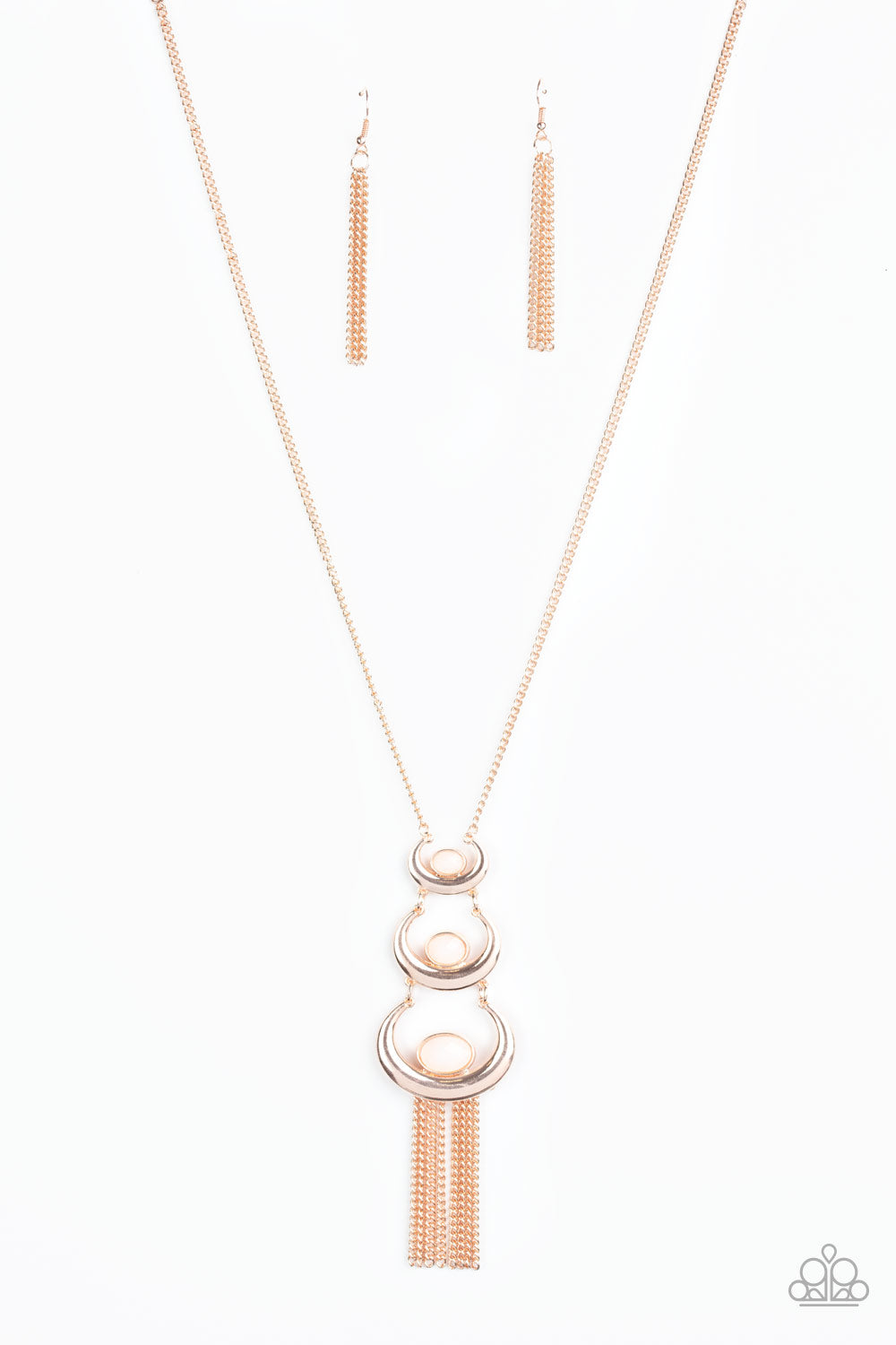 Paparazzi Accessories - As MOON As I Can - Rose Gold Necklace #0349