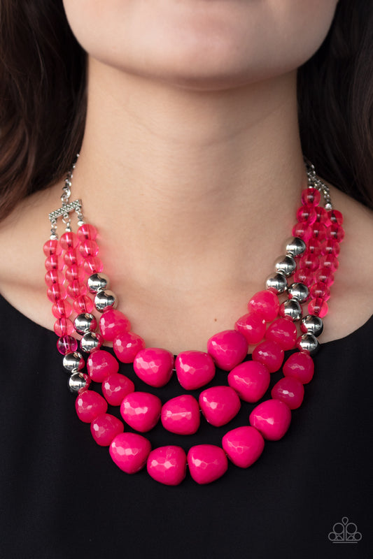 Paparazzi Accessories - Forbidden Fruit - Pink Necklace #0217