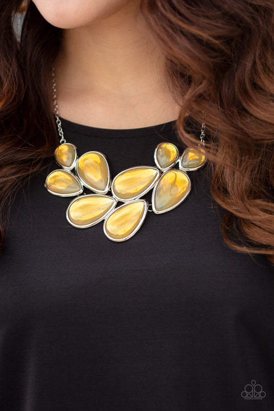 Paparazzi - Iridescently Irresistible - Yellow Necklace  #0163