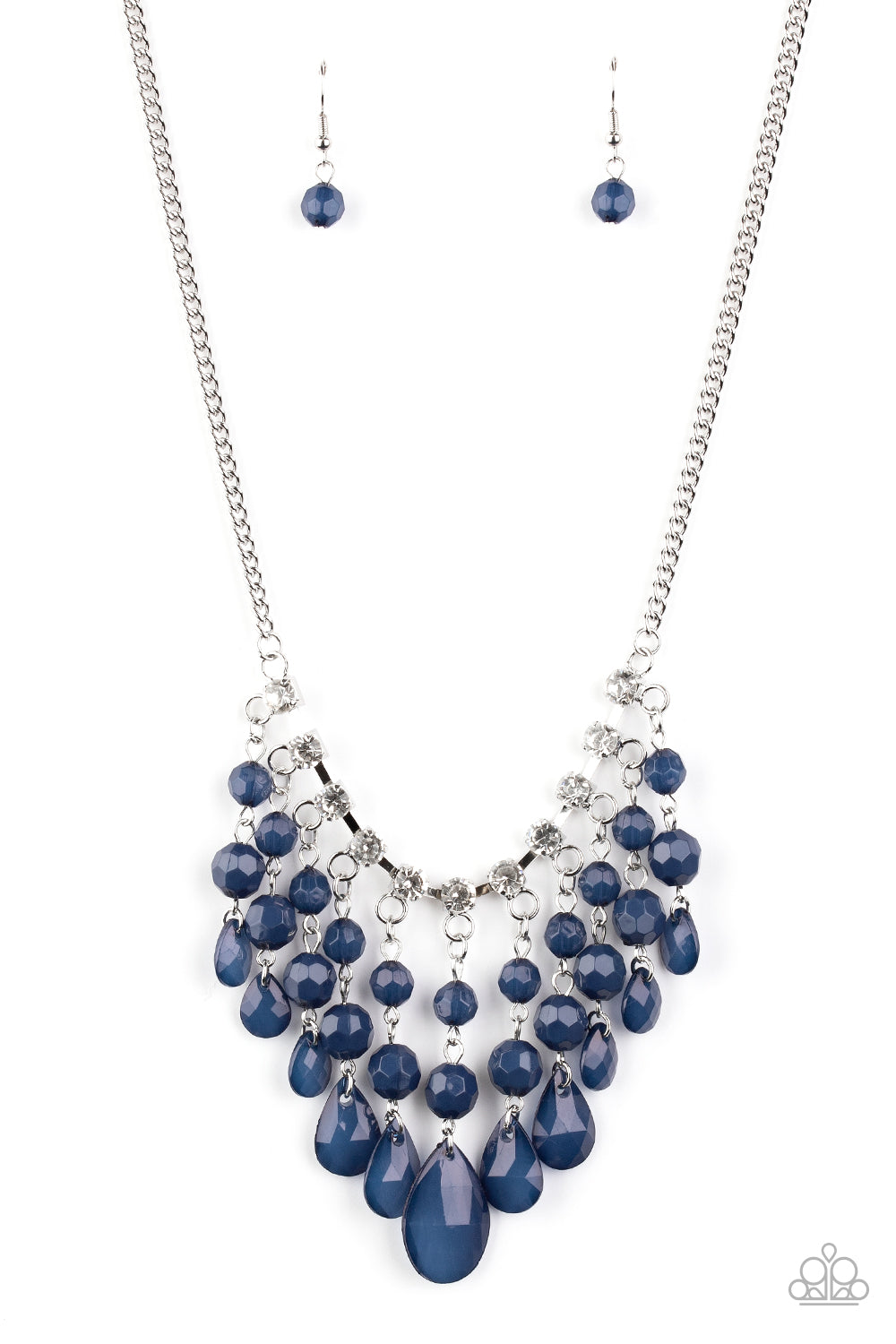 Paparazzi - Social Network - Blue Necklaces  #0253