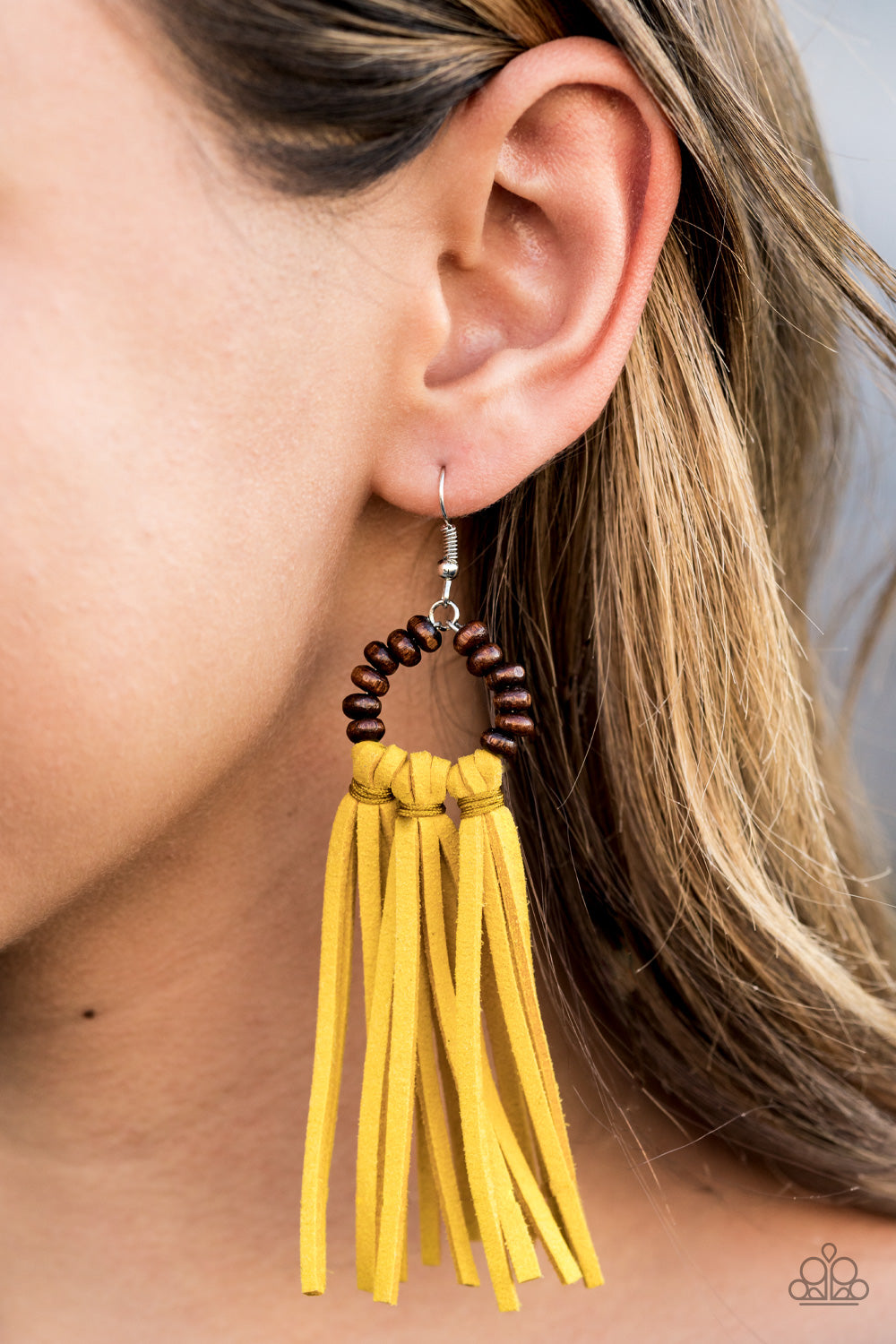 Paparazzi - Easy To PerSUEDE - Yellow Earrings  O/D #0117