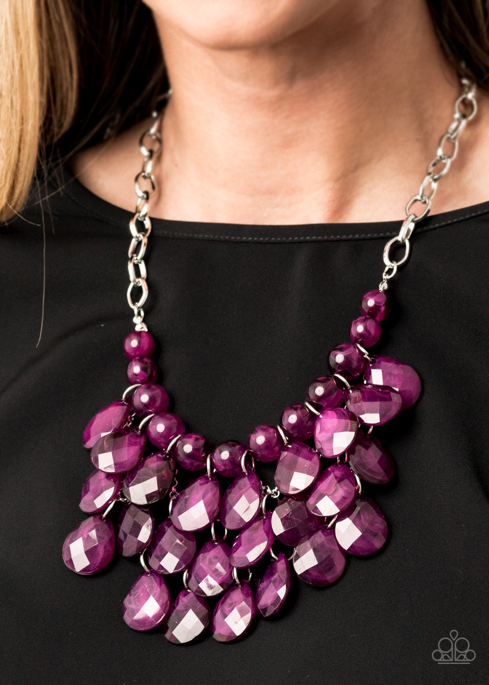 Paparazzi - Sorry To Burst Your Bubble - Purple Necklace #0450