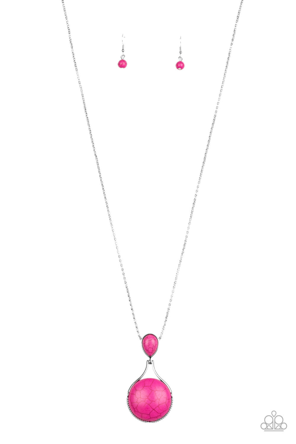 Paparazzi - Desert Pools - Pink Necklace  #1439