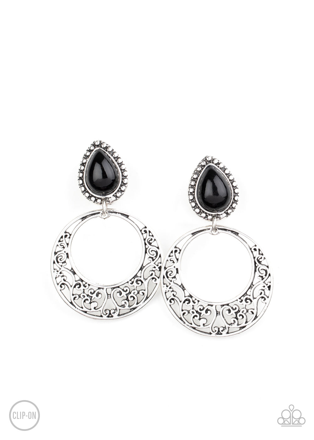 Paparazzi - Exotic Escape - Black Earrings   #0920