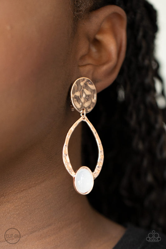 Paparazzi - Opal Obsession - Rose Gold Earrings  #0914