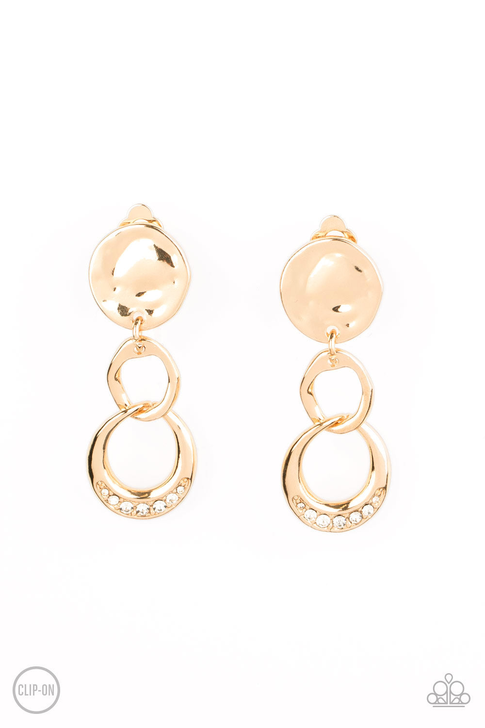 Paparazzi - Reshaping Refinement - Gold Earrings  #0926