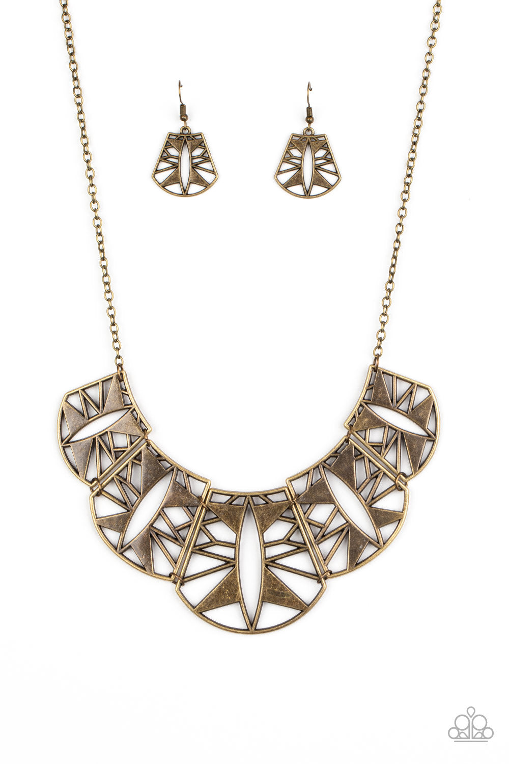 Paparazzi - Statement Status - Brass Necklaces  #O/D 081