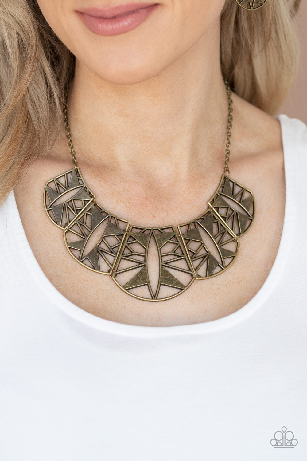 Paparazzi - Statement Status - Brass Necklaces  #O/D 081