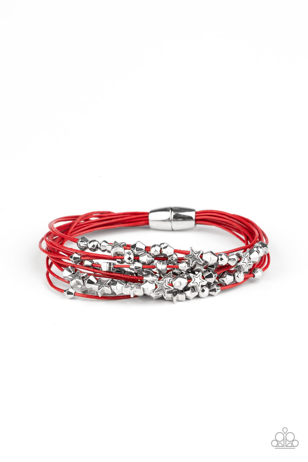 Paparazzi Accessories - Star-Studded Affair - Red Bracelet #0983