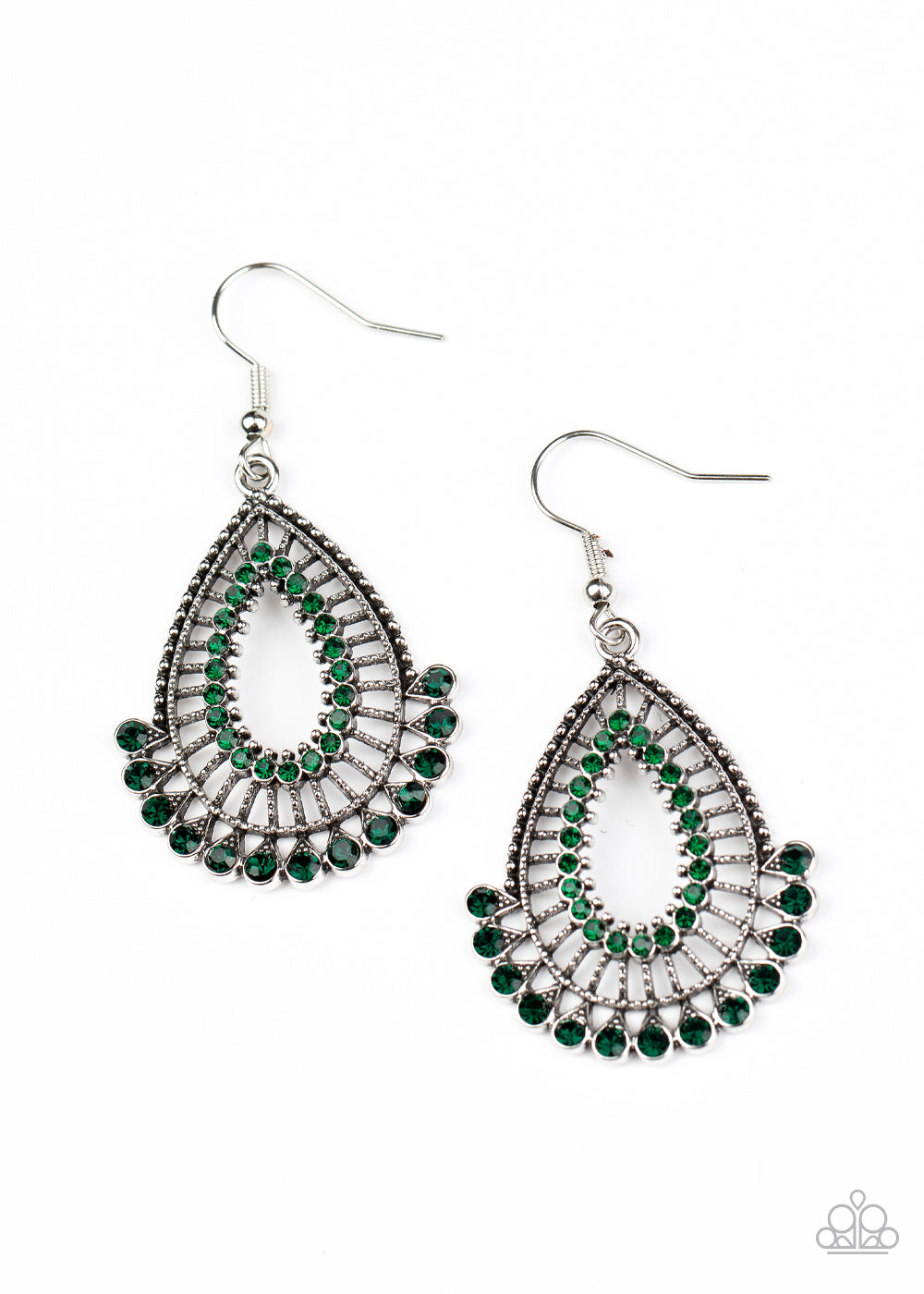 Paparazzi - Castle Collection - Green Earrings O/D #038