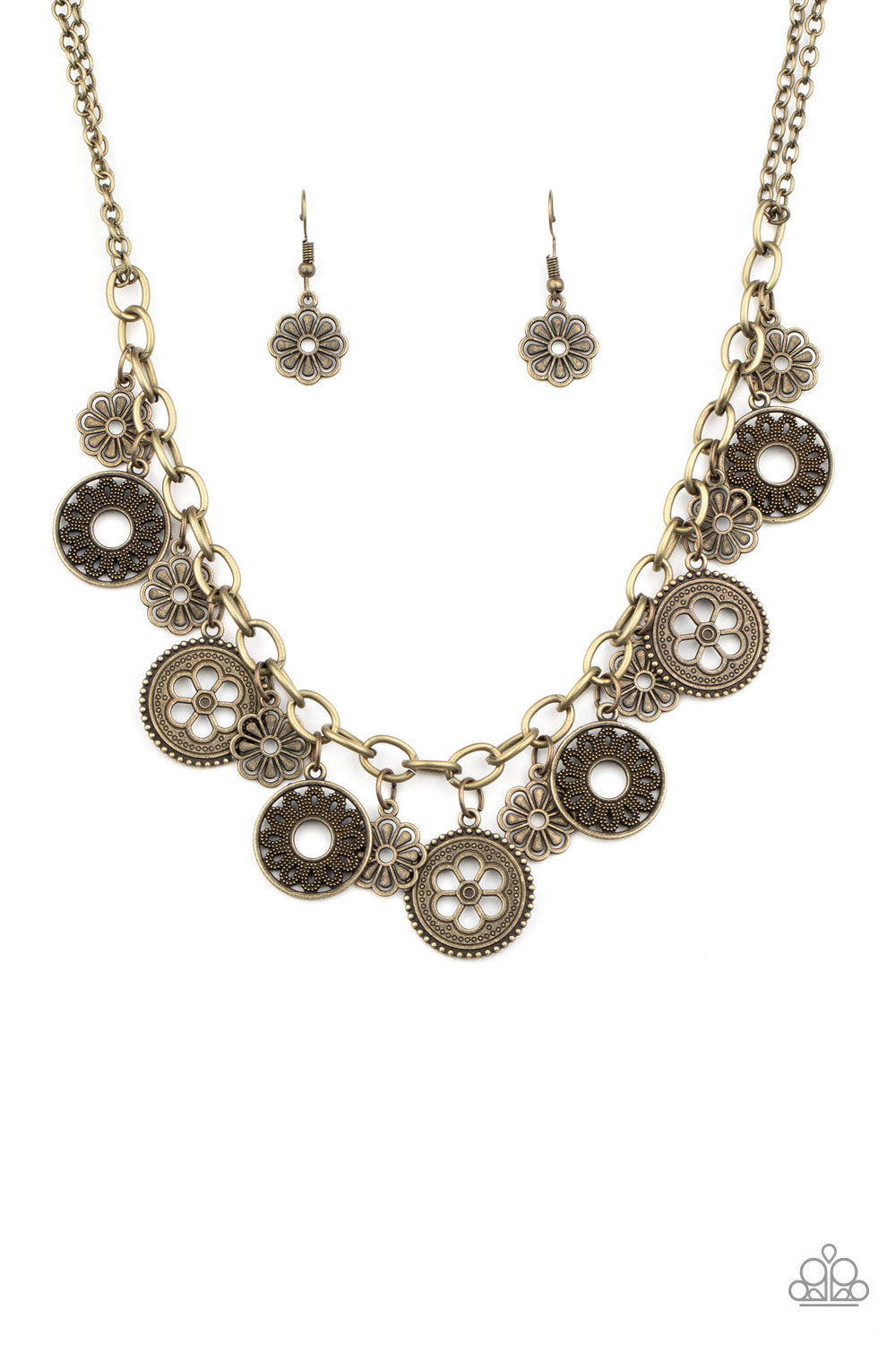 Paparazzi - Meadow Masquerade - Brass Necklaces  #0384