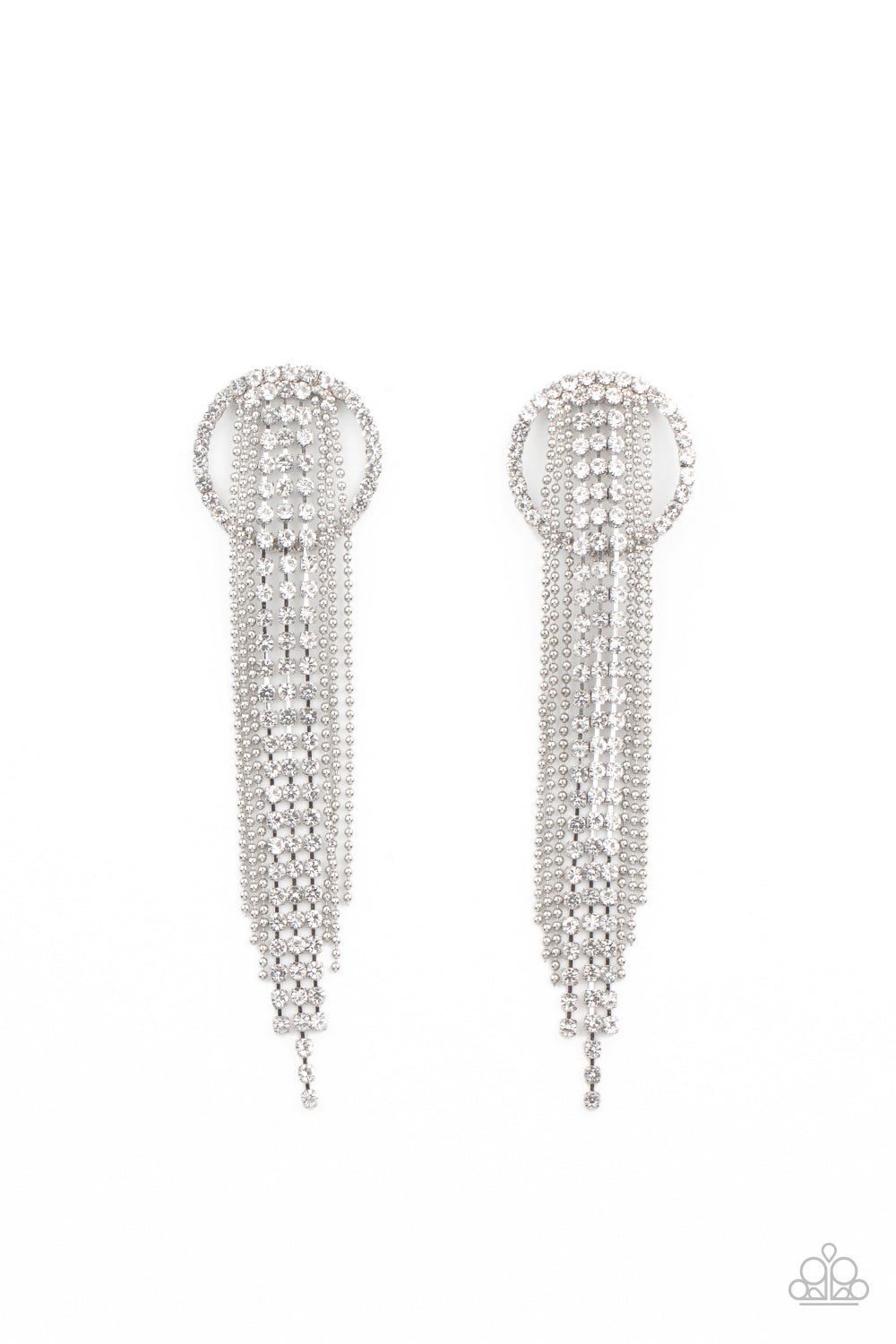 Paparazzi - Dazzle by Default - White Earrings O/D #009