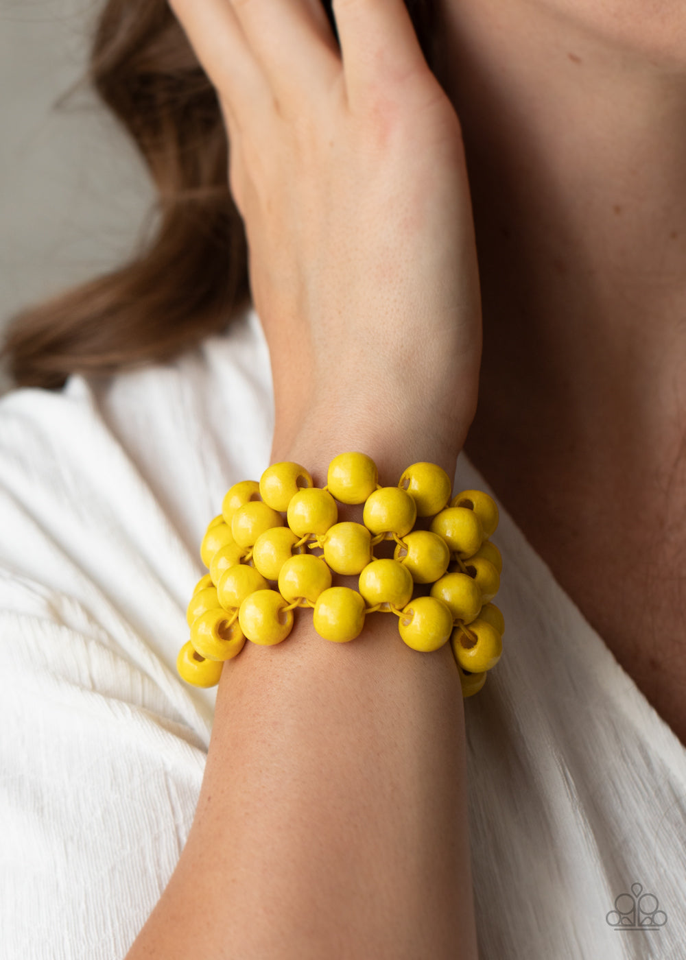 Paparazzi - Tiki Tropicana - Yellow Bracelets  #1111