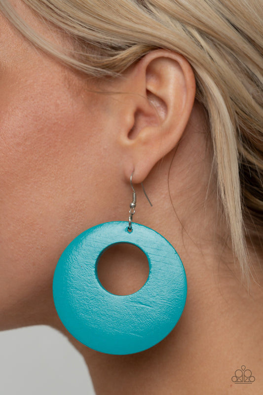 Paparazzi - Island Hop - Blue Earrings  W #053