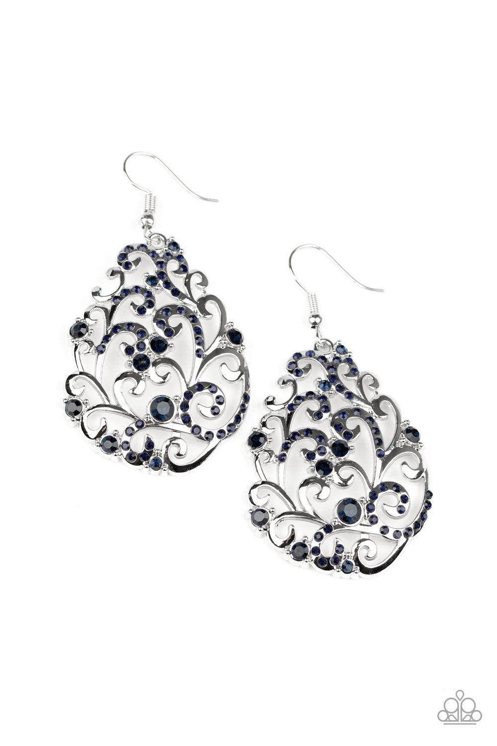 Paparazzi - Winter Garden - Blue Earrings  #1273