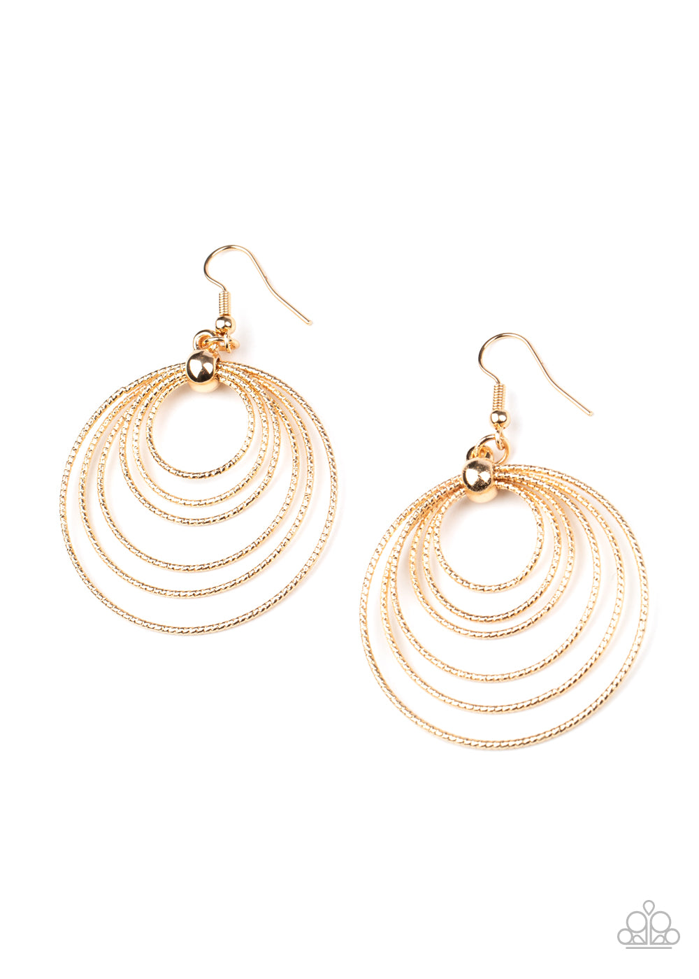 Paparazzi - Elliptical Elegance - Gold Earrings