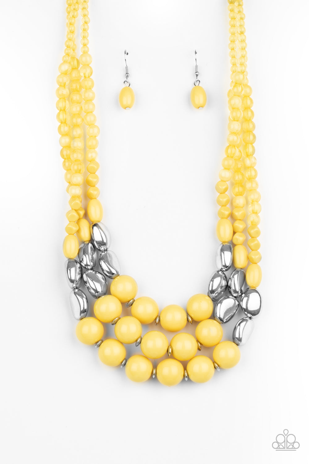 Paparazzi - Flamingo Flamboyance - Yellow Necklaces  #1336