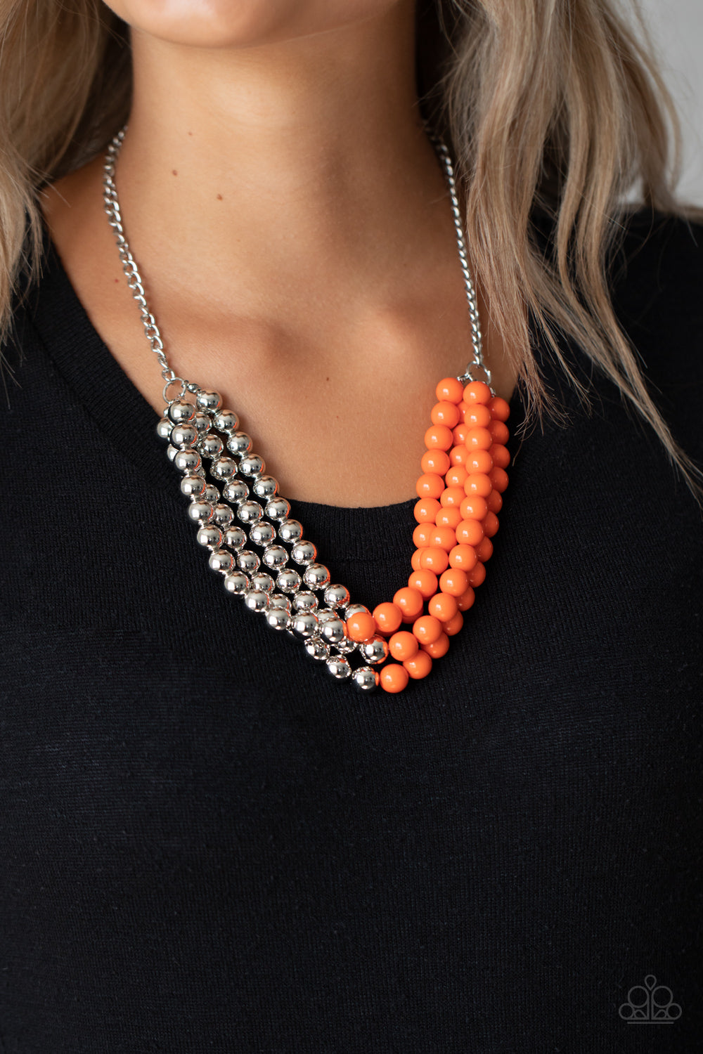 Paparazzi Accessories - Layer After Layer - Orange Necklace #0142