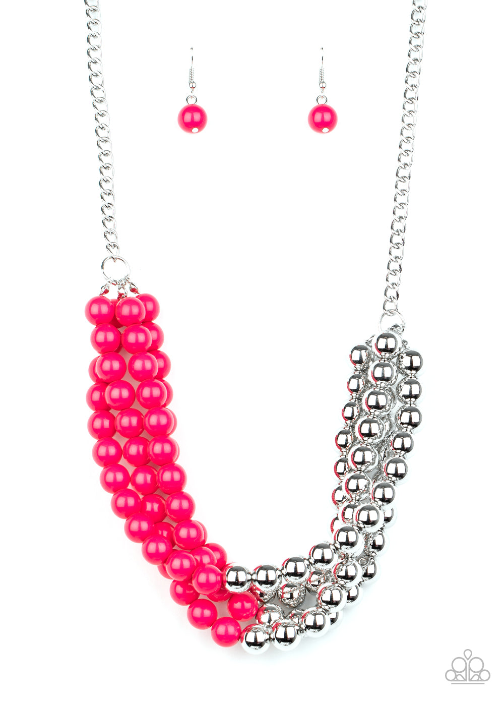 Paparazzi Accessories - Layer After Layer - Pink Necklace  #0141